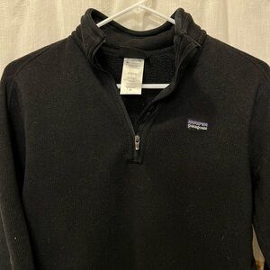 Patagonia Black Better Sweater Womens 1/4 Quarter Zip Size Medium M